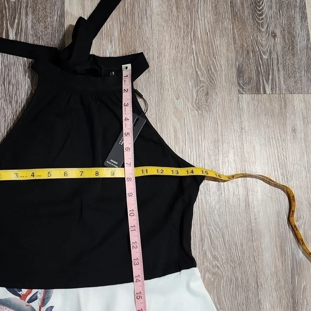 💛 Ouges medi dress size S  cotton  and spandex - Picture 6 of 9